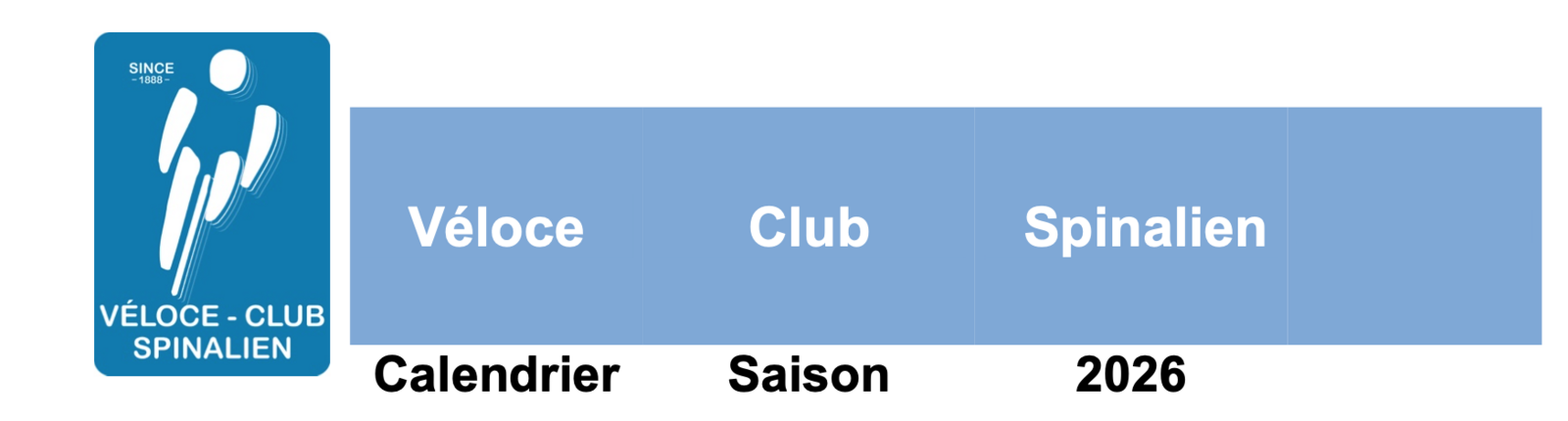 Calendrier 2026 du VCS